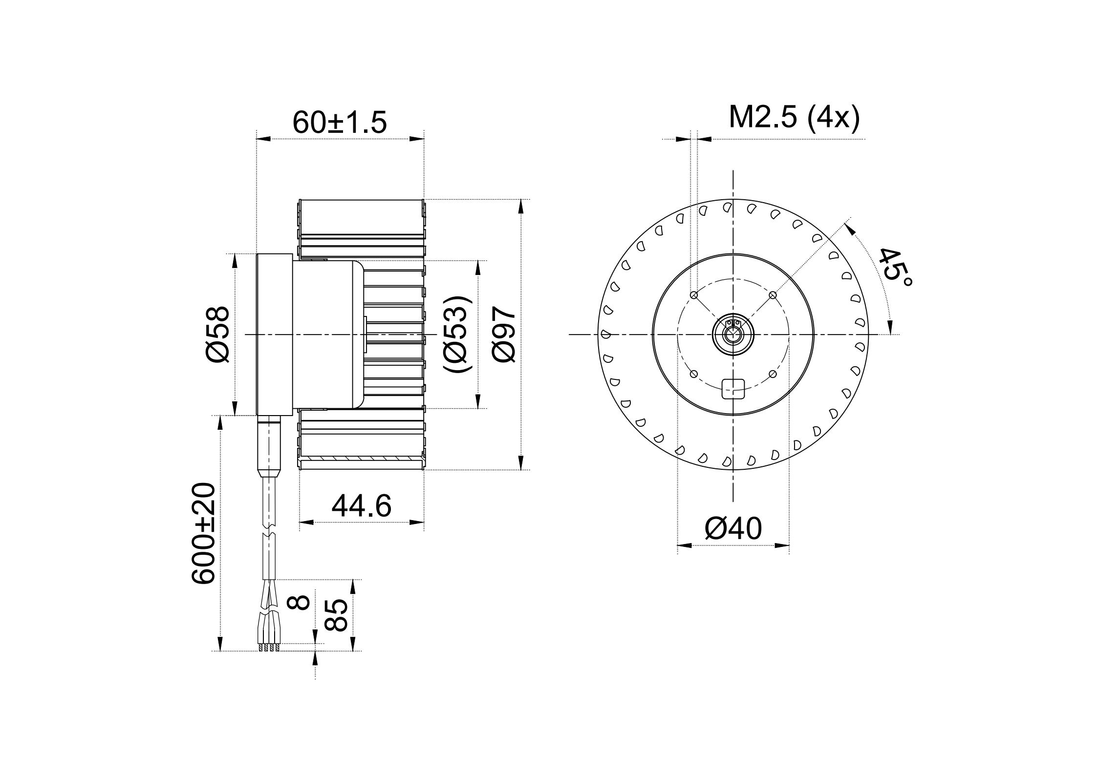 FF3G097-24GL-50-Vorwärts-Radialgebläse ohne Spiralgehäuse-2D